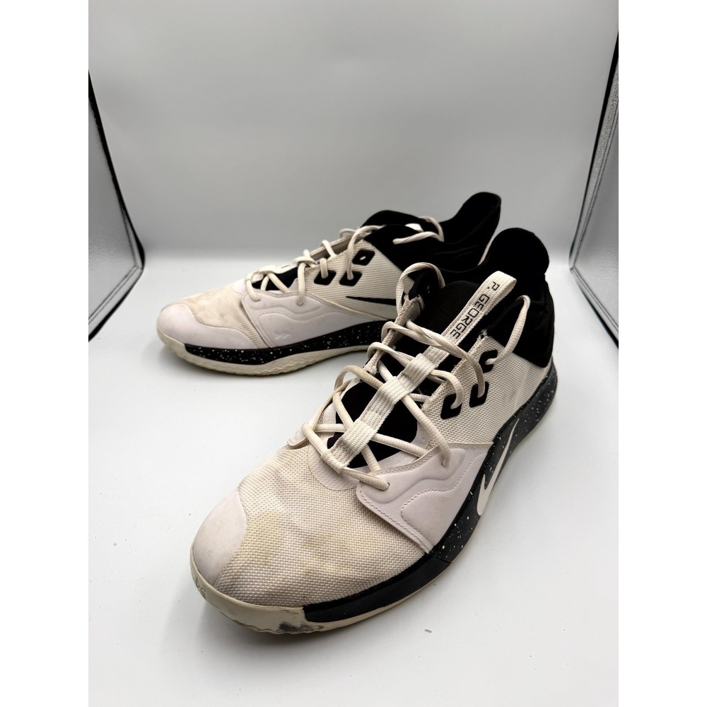 Nike PG 3 TB CN9512-108 Mens 18 Sneaker Team White Black Lace Up Basketball Shoe